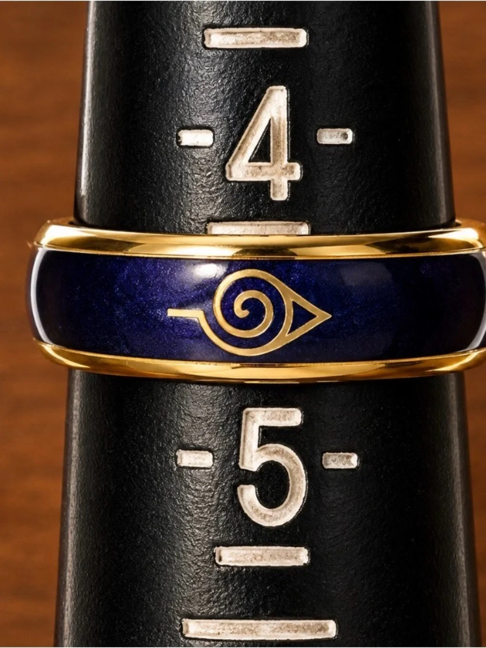 Naruto Blue Green Enamel Spiral Accent Mens Mood Ring Changes Color With Mood !